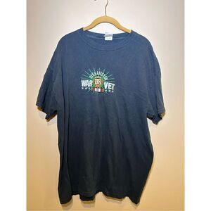 Vintage Y2K Afghanistan US WaR Veteran Embroidered Tshirt‎